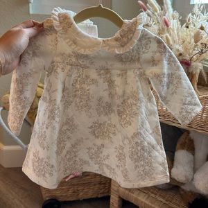 Janie & Jack NWT 3-6M quilted toile dress